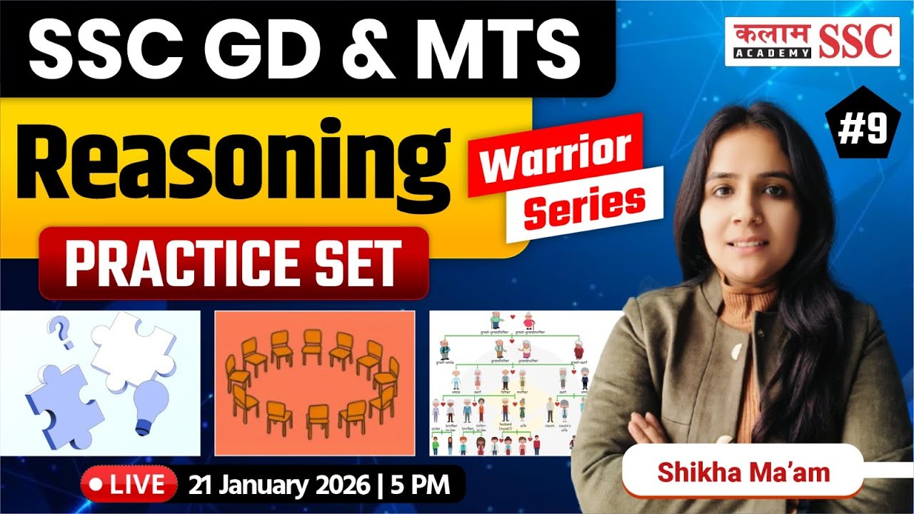 SSC GD & MTS Exams | Reasoning Practice Set Class | Shikha Ma'am