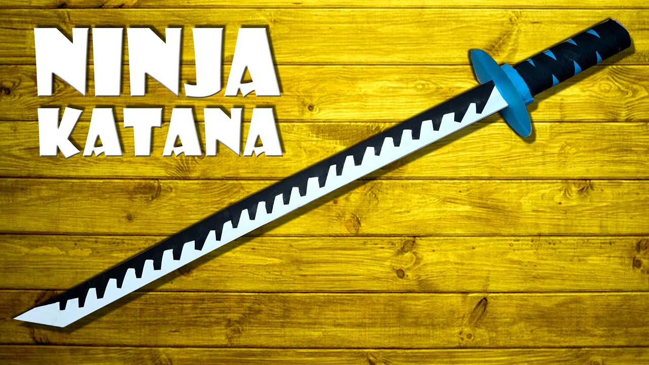 Katana Ninja Schwert basteln Spielzeug aus Papier - katana sword DIY toy craft [4K]