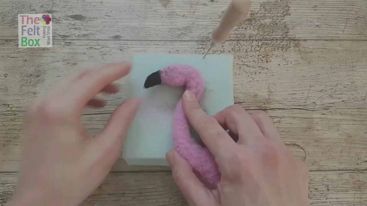 Francis The Flamingo. Needle felting Flamingo with The Felt Box