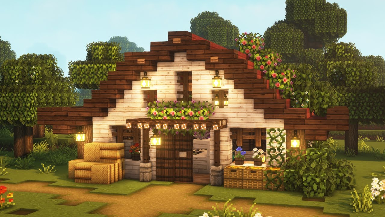 [Minecraft] 📦 Storage House Tutorial / Cottagecore / Aesthetic / Mizuno's 16 Craft Resource Pack