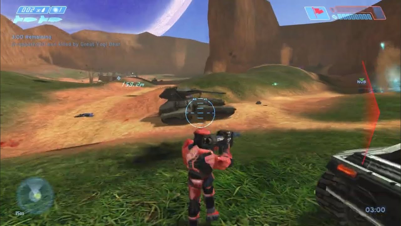 Halo:CE MCC Multiplayer - Painful Blood Gulch CTF w/ Tanks - Custom Browser