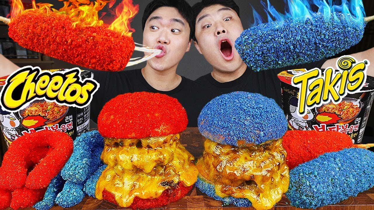 ASMR MUKBANG | гамбургер, Сырная палочка, Огненная лапша, хотдог рецепт блюда принимать пищу