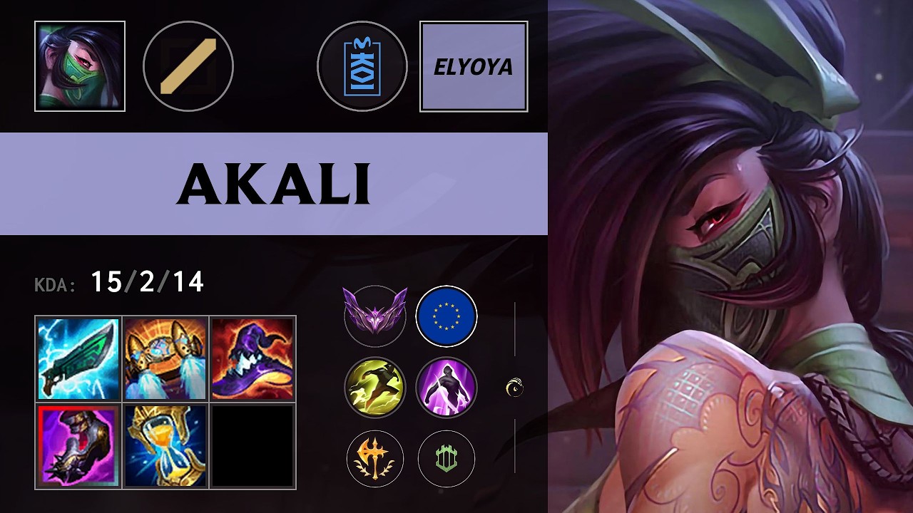 (MKOI Elyoya) Akali Mid vs Sylas - EUW Master Patch 26.13