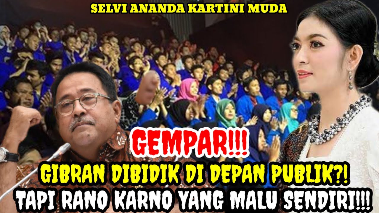 GIBRAN DISERANG RANO KARNO DI DPR, SEMUA TERDIAM! | Pemimpin Muda Tak Bisa Lagi Disepelekan