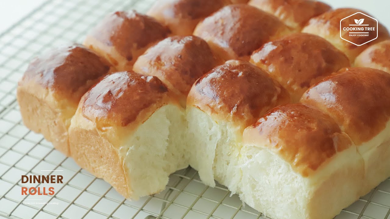 우유 모닝빵 (밀크롤) 만들기 : Dinner Rolls (Milk Bread) Recipe | Cooking tree