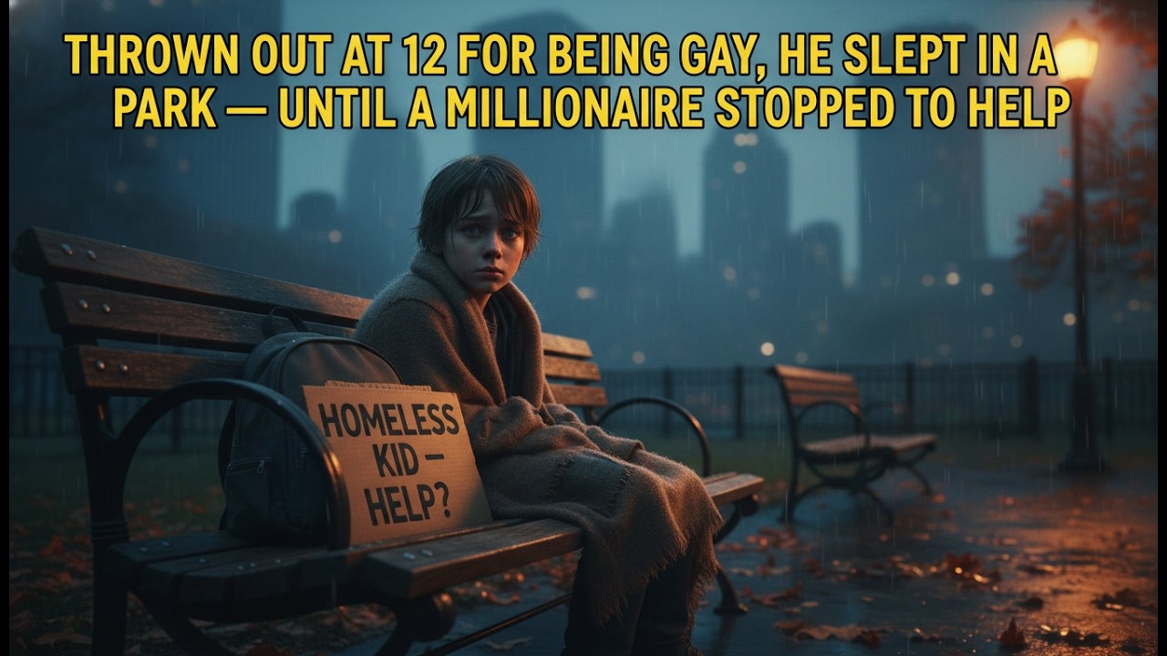 THROWN OUT AT 12 FOR BEING GAY, HE SLEPT IN A PARK — UNTIL A MILLIONAIRE STOPPED TO HELP