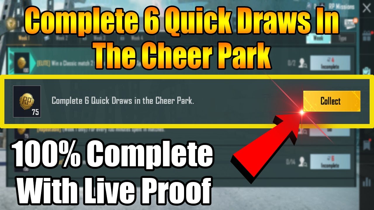 Complete 6 Quick Draws In The Cheer Park