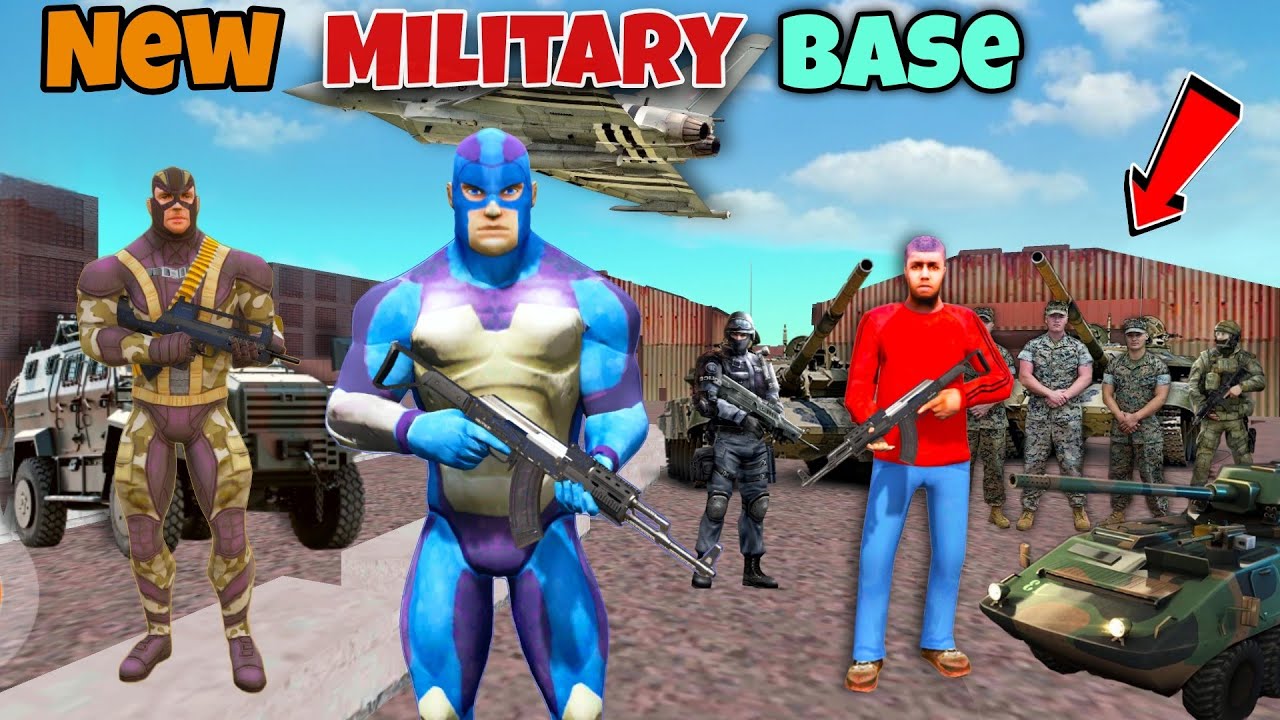 New Military Base Completed In Gta 5 | Rope Hero Vice Town | Rope Hero Gta V | Black Spider 2.0