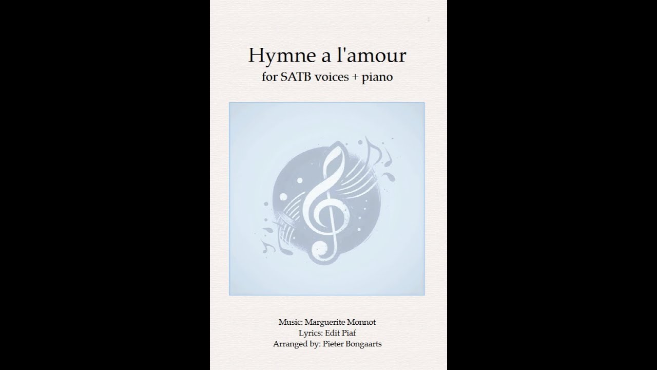 Hymne a l'amour SATB+piano