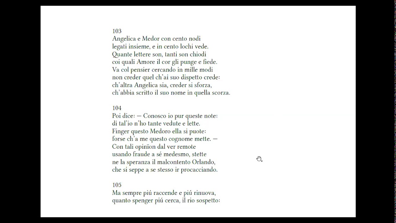 La pazzia di Orlando, dal canto XXIII dell'Orlando Furioso