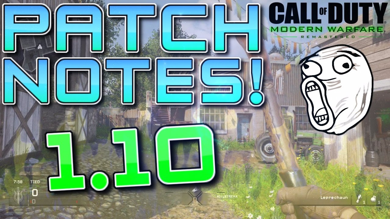 [NEW] MWR UPDATE! 1.10 PATCH NOTES for Modern Warfare Remastered! (CoD MWR 1.10 Update/Patch Notes)