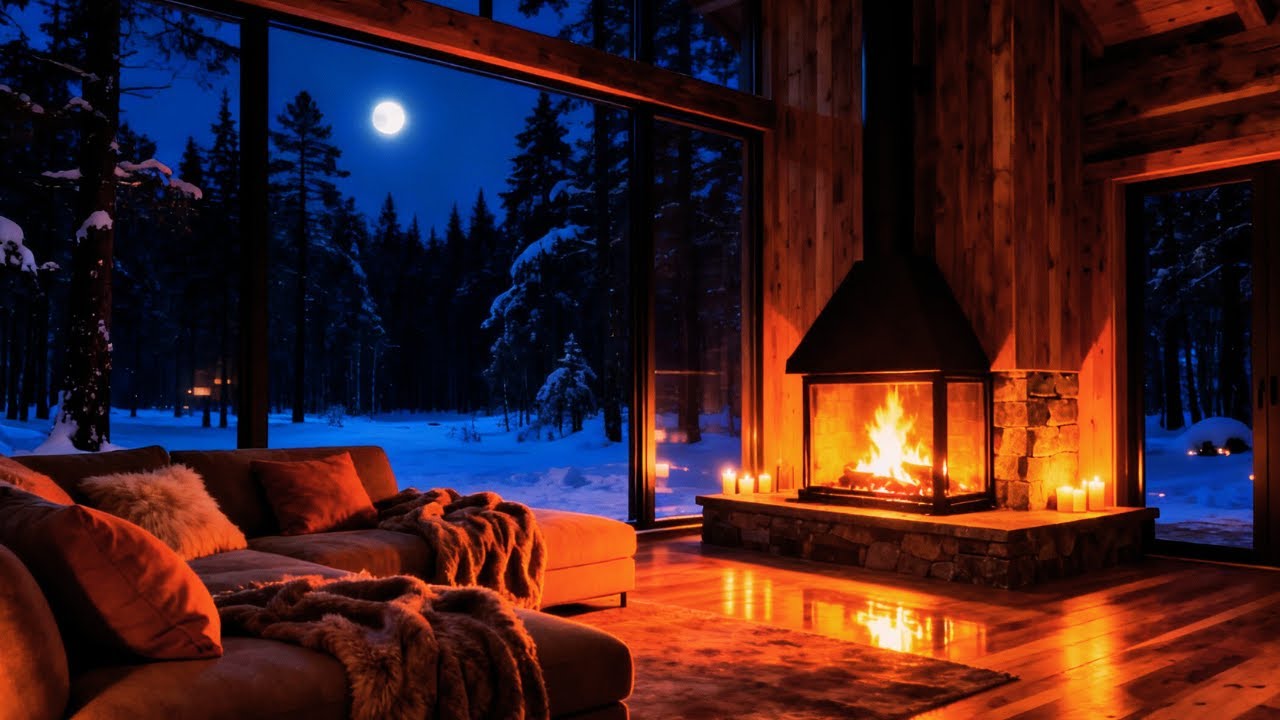 POV: A Safe Forest Cabin at Night 🌲🔥 | 2 Hours Deep Sleep #deepsleep