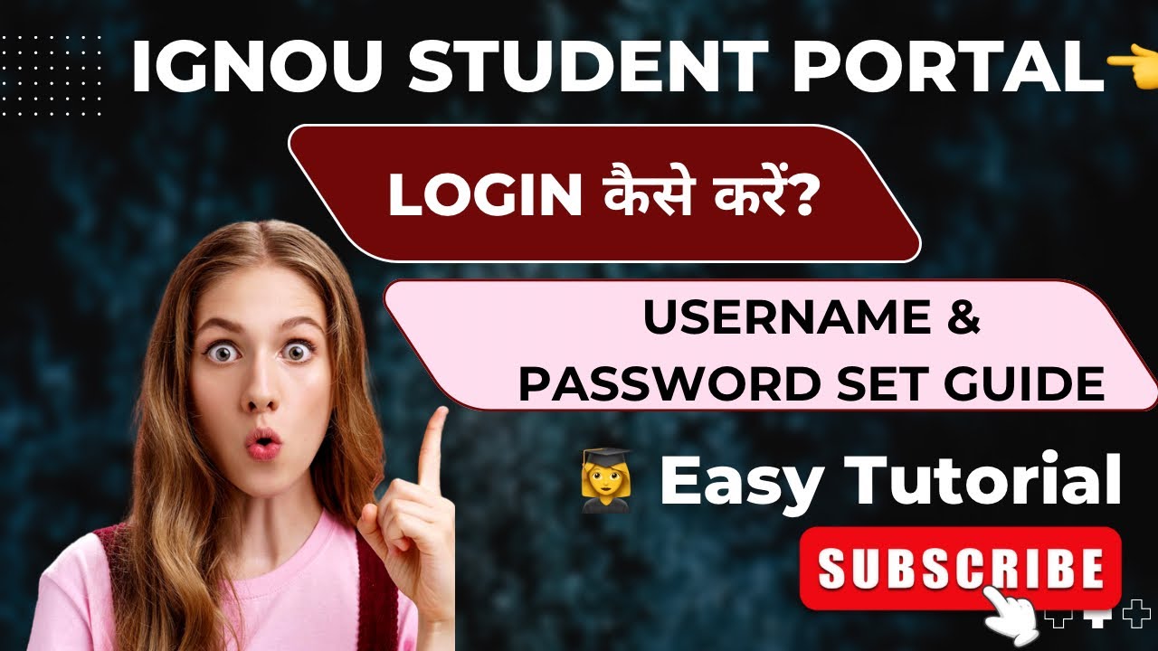 &ldquo;IGNOU Student PortalLogin Kaise Karein? Username&Password Set Karna DECE Guide@khushisaini143