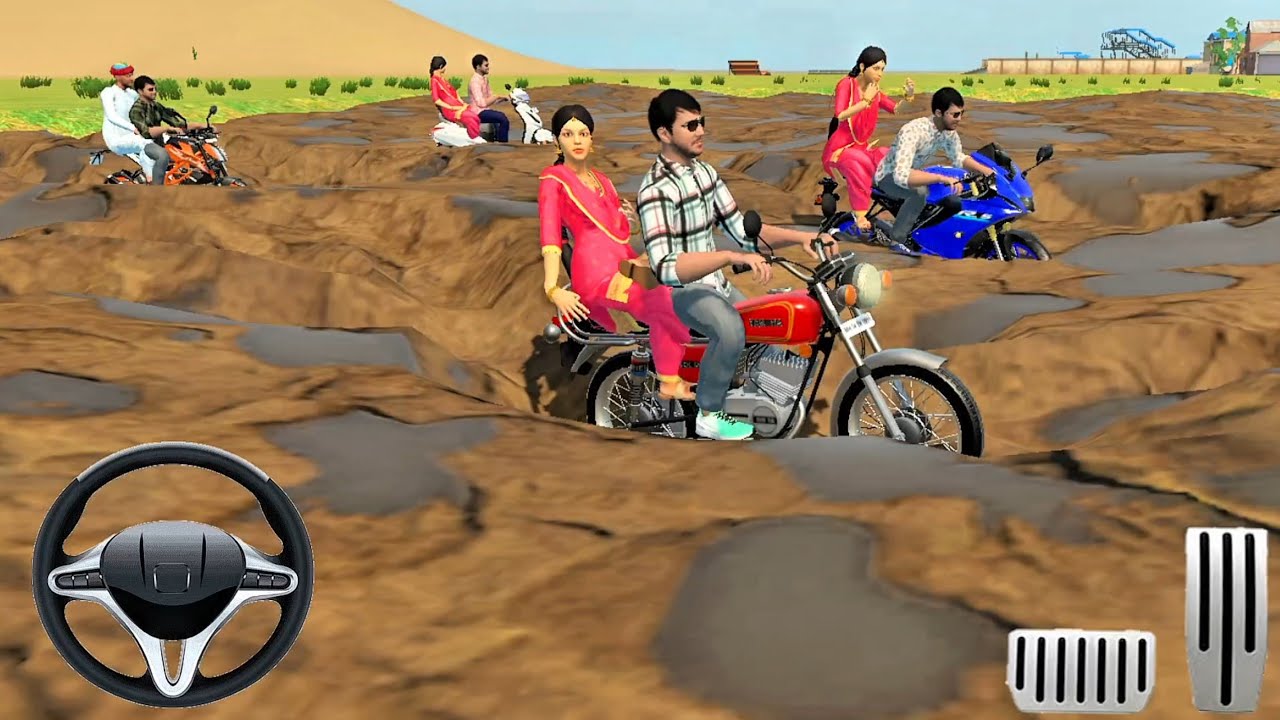 Drive yamaha, KTM and Bulllet bike 🏍️ in Mud 😭😭#indianvehiclesimulator3dgame #Androidgames 