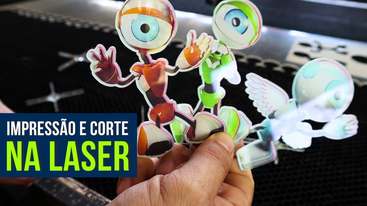 Como fazer Acrilico adesivado com corte a Laser