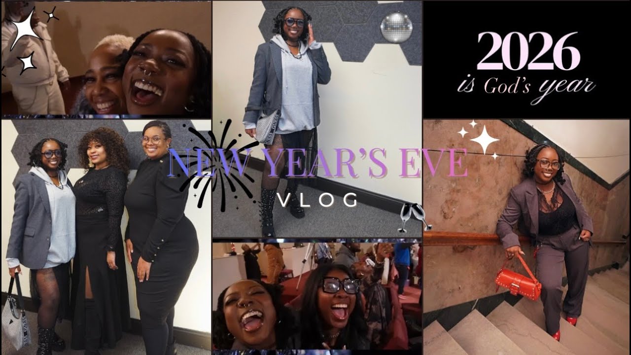 NEW YEAR'S VLOG: church service, thrifting + girl's r&b night out