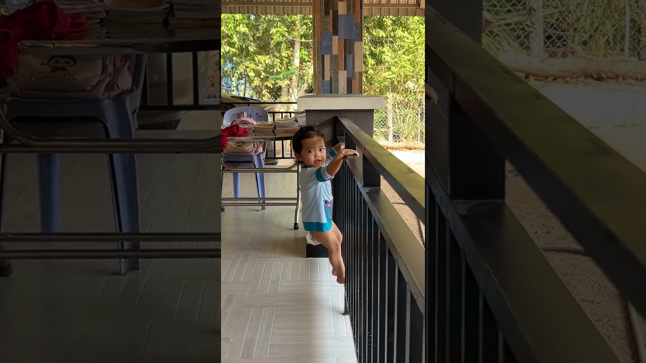 She always runs around and cries happily when she has had enough food.