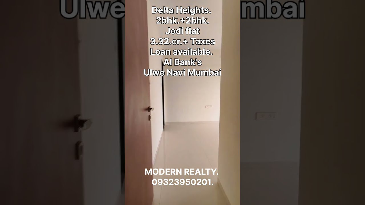 Delta Heights. 2bhk.+2bhk.Jodi flat3.32.cr.+ TaxesLoan available. Al Bank'sUlwe Navi Mumbai