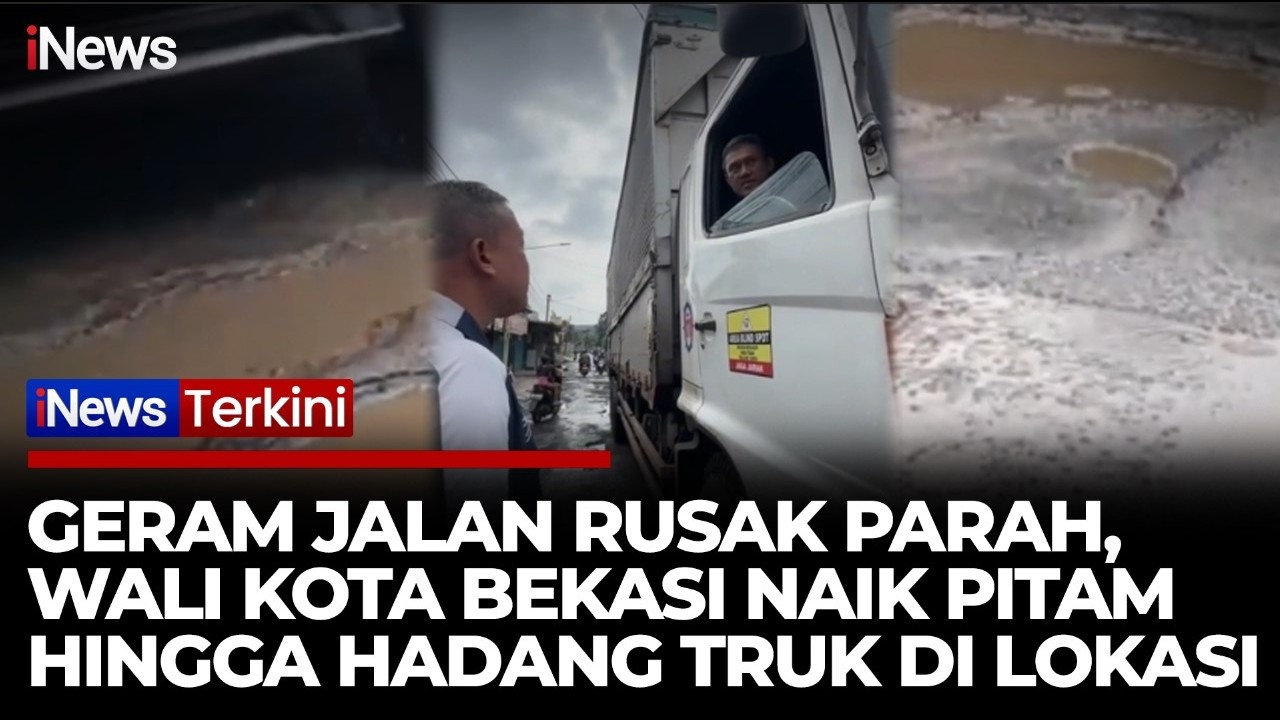 Wali Kota Bekasi Murka! Hadang Truk Kontainer di Jalan Rusak, Ancam Tutup Akses | iNews Terkini