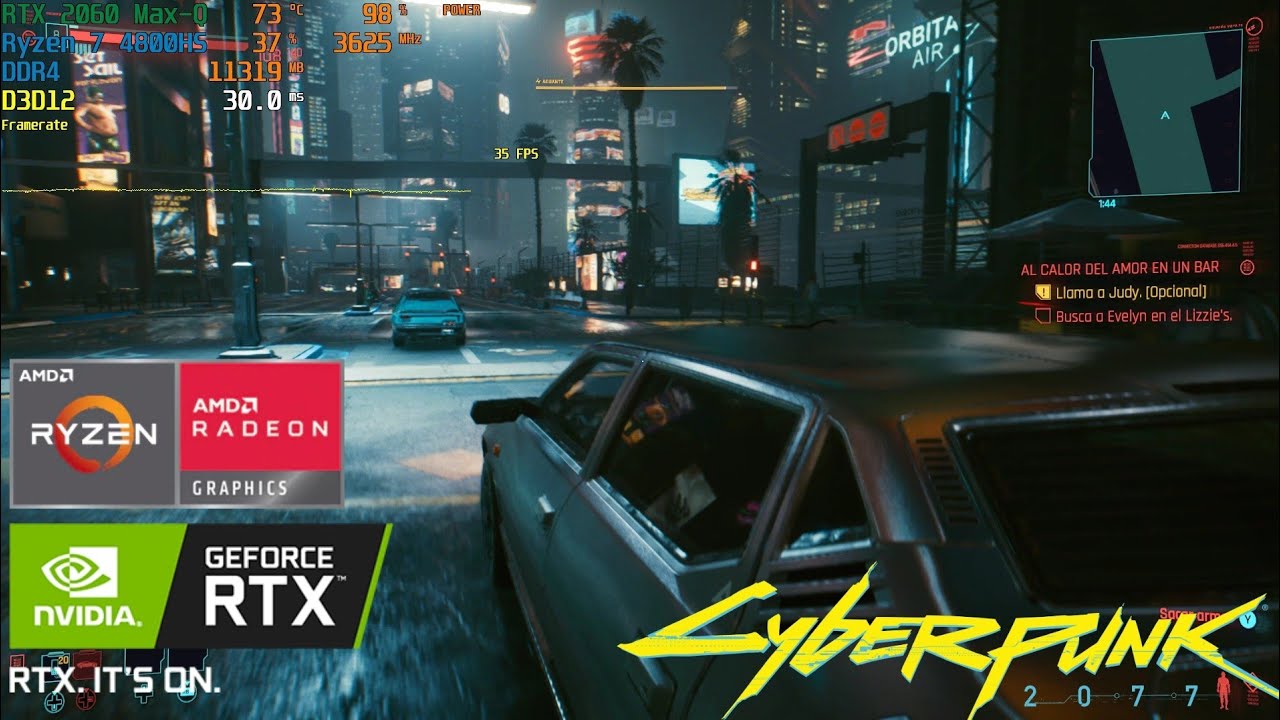 Cyberpunk 2077 on ASUS ROG Zephyrus G14 (RTX 2060 Max-Q)