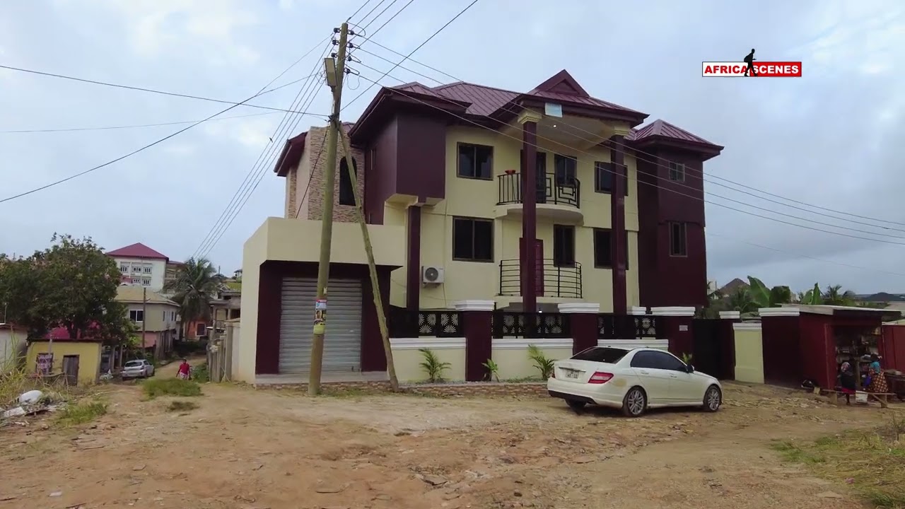 AFRICA NEW YEAR EARLY MORNING working tour in a Quiet Neighborhood in Ghana | KUMASI #40