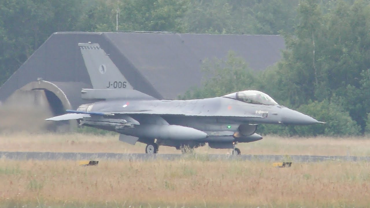 [4K] (EMERGENCY LANDING) RNLAF F-16 Action at Volkel [EHVK]