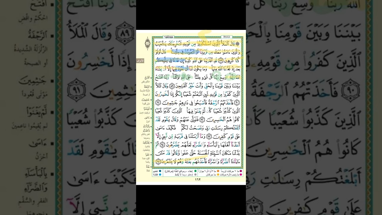 تثبيت سورة الاعراف الربع الخامس (قال الملأ الذين استكبروا)