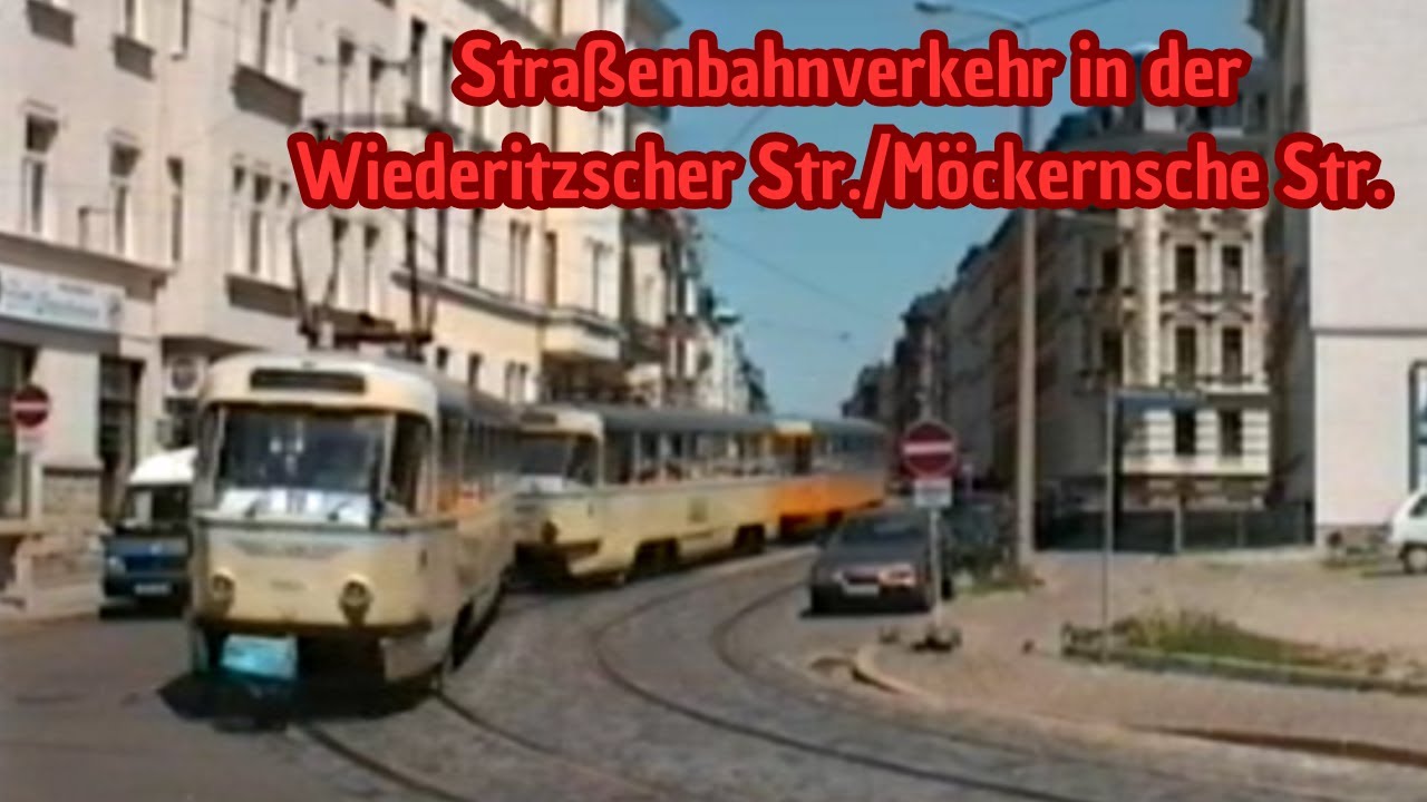Straßenbahnverkehr Wiederitzscher Str. / Möckernsche Str. [2000] / LVB Straßenbahn