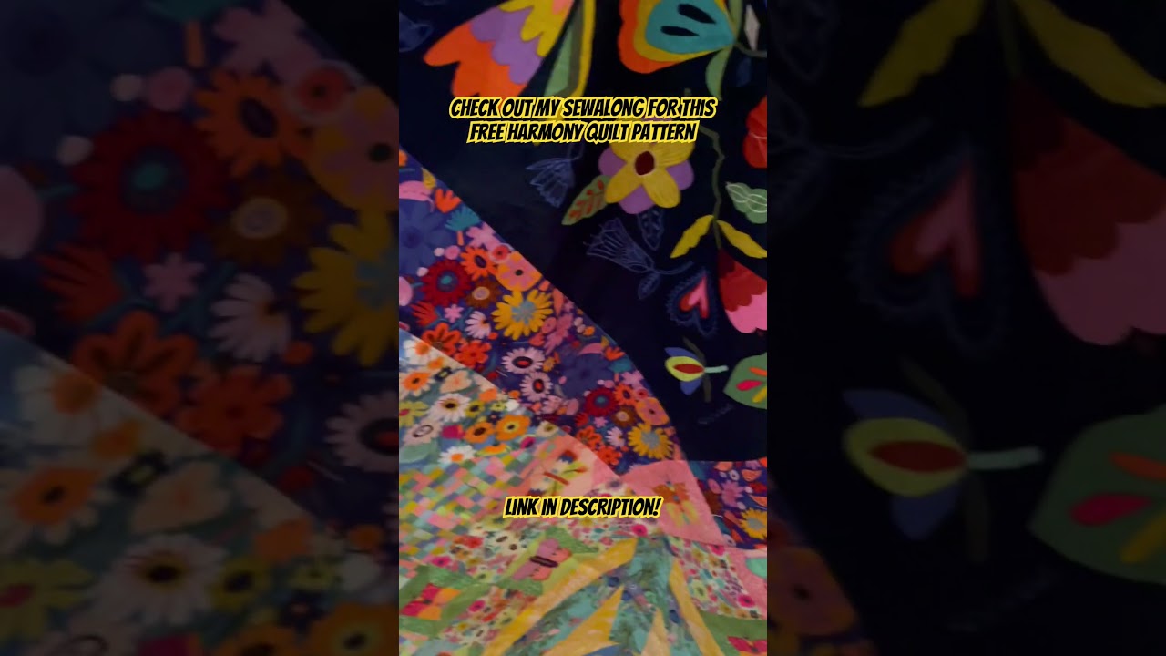 Harmony Quilt Pattern - FREE - Sewalong on my channel - How to Patchwork Piece & Fussy Cut #diy