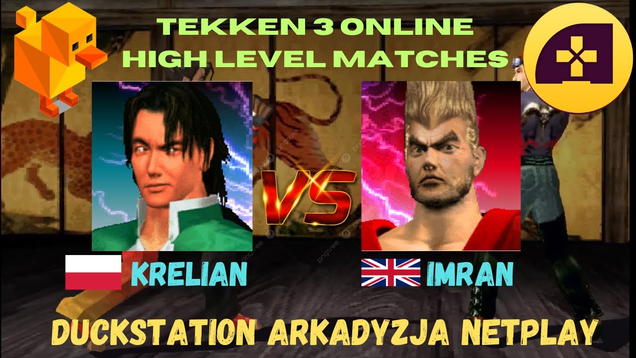 Tekken 3 Online - Krelian vs imran High Level match [FT10] - Duckstation netplay [Arkadyzja]