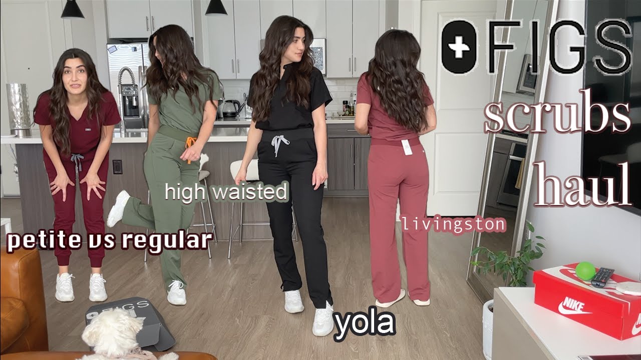 FIGS SCRUBS HAUL — разные стили/цвета и маленькие медицинские брюки против обычных