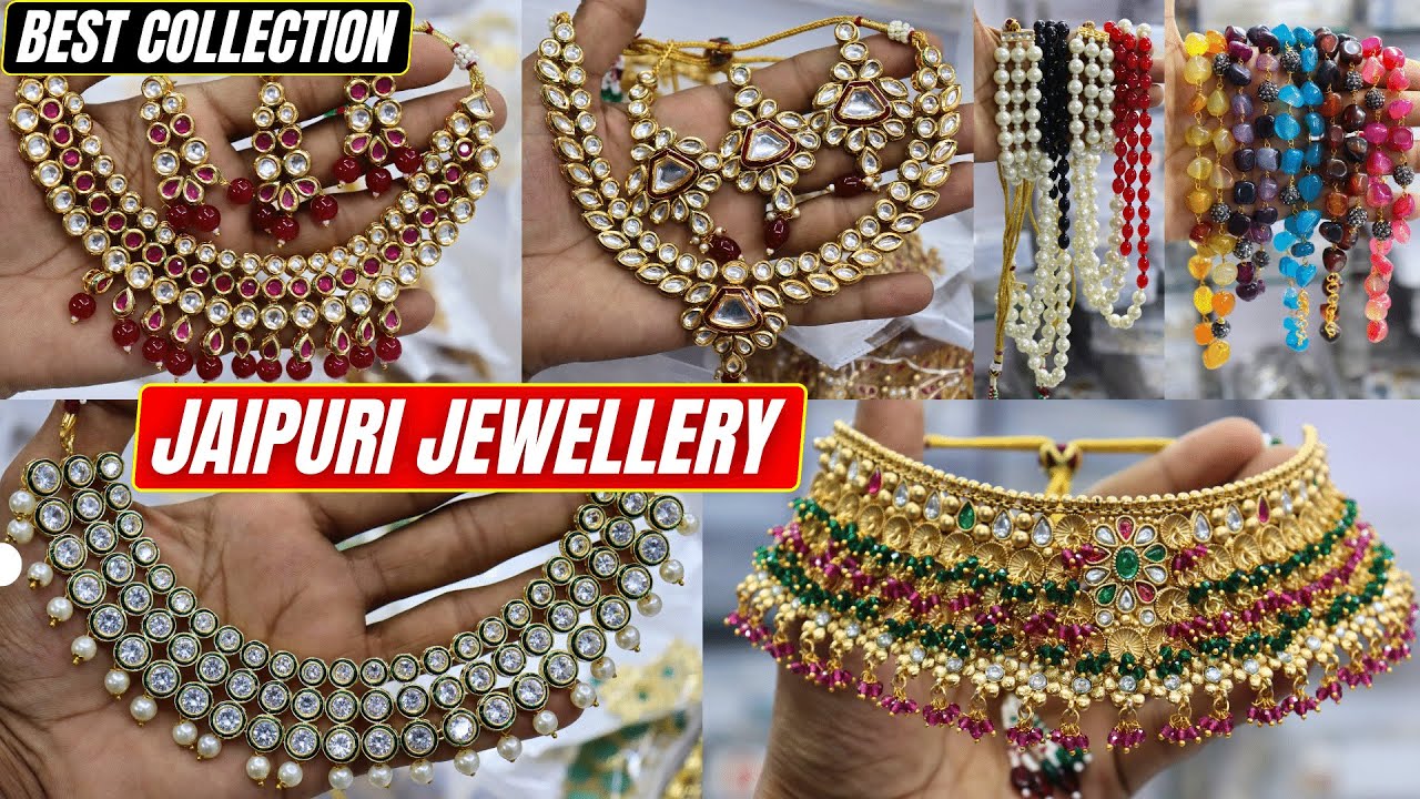 Premium Jaipuri Artificial jewellery Collection | Kundan Meenakari Necklace Long Set Earrings Bangle