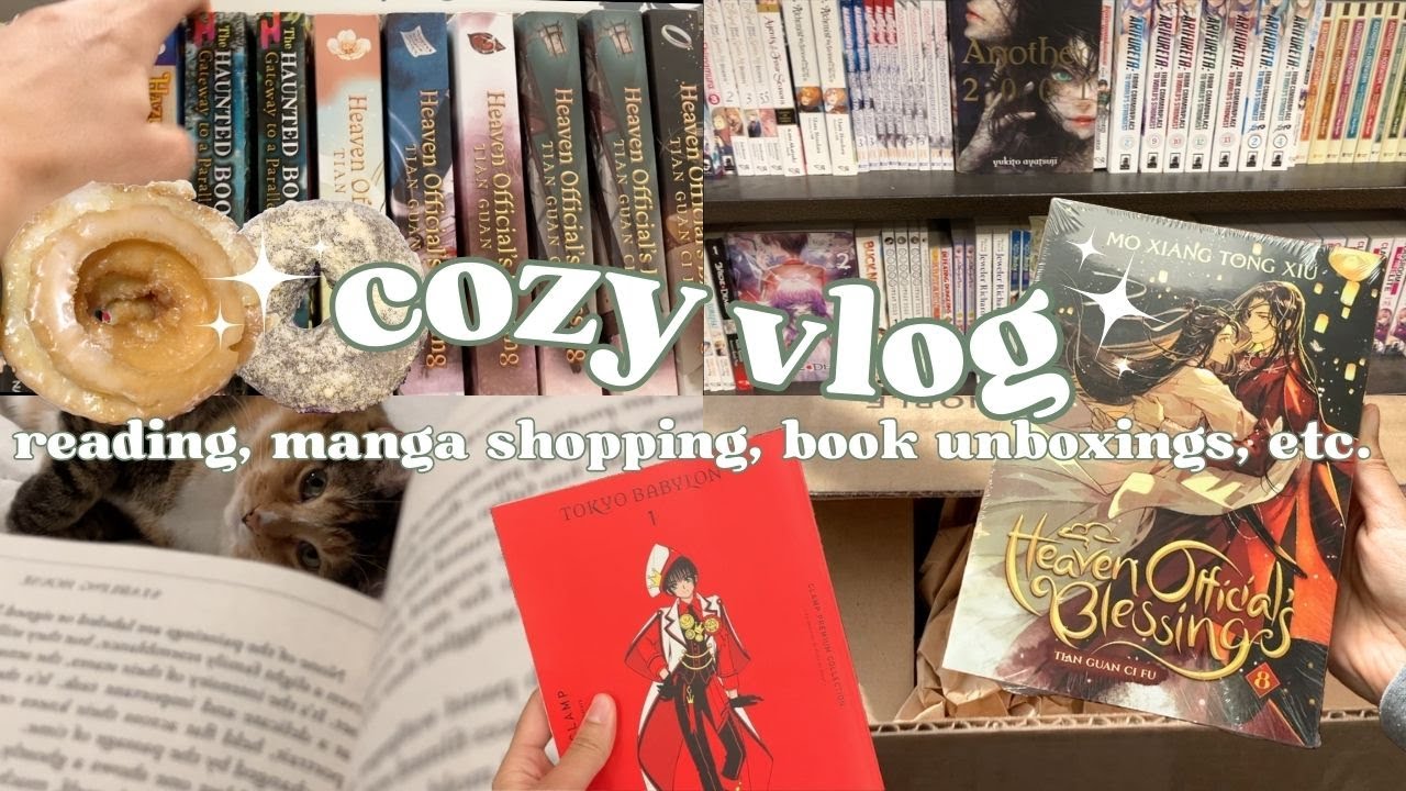 ❄️ cozy vlog | manga shopping, hauls, TGCF unboxing, reading, etc.