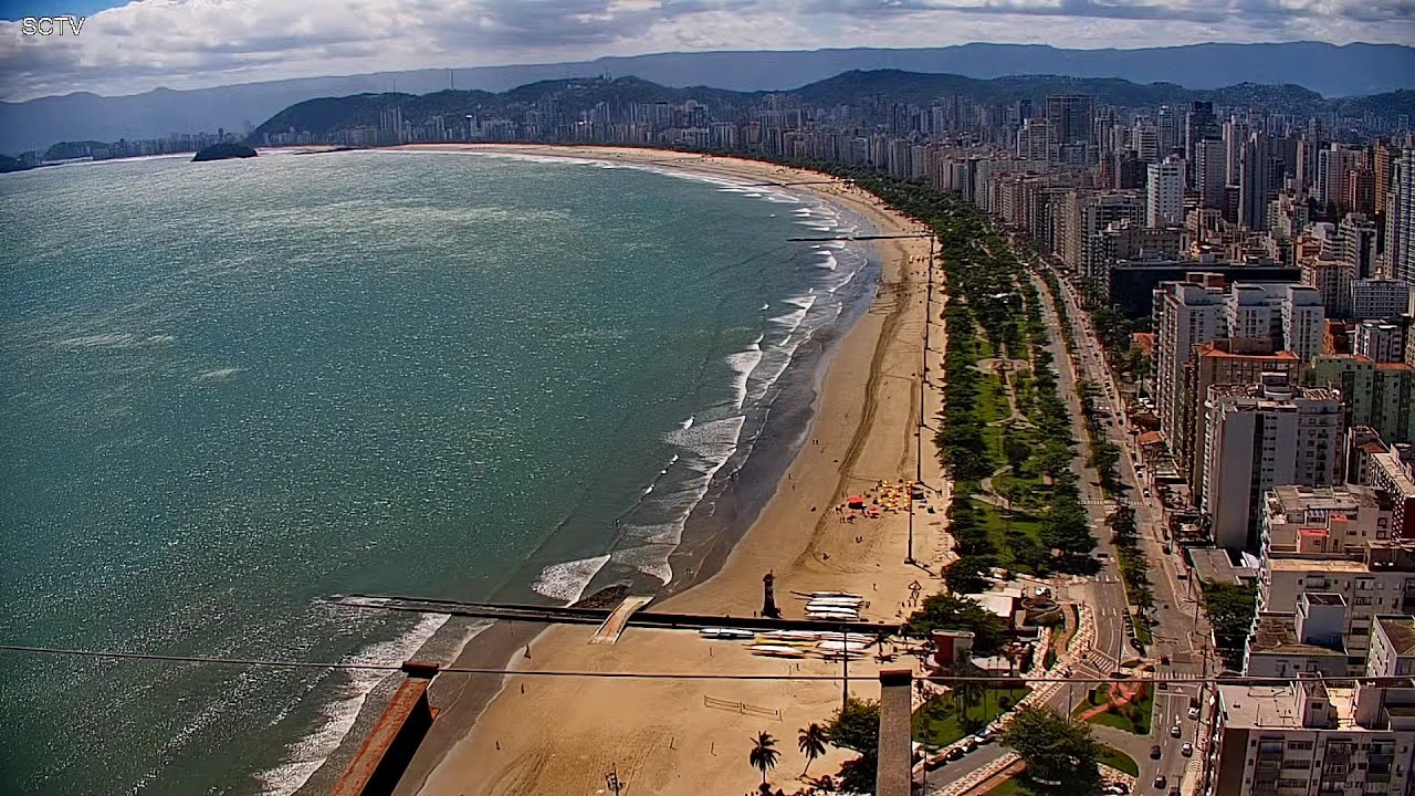 Praia de Santos  Canal 6 ao Vivo TV Santa Cecília