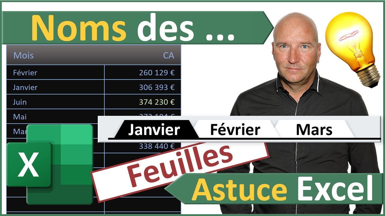 Lister les noms des feuilles par calcul Excel