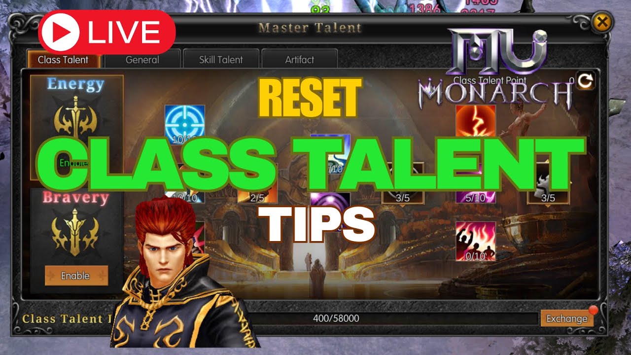 MU MONARCH SEA - CLASS TALENT - TIPS - MASTER TALENT #mu #mumonarch #mmorpg