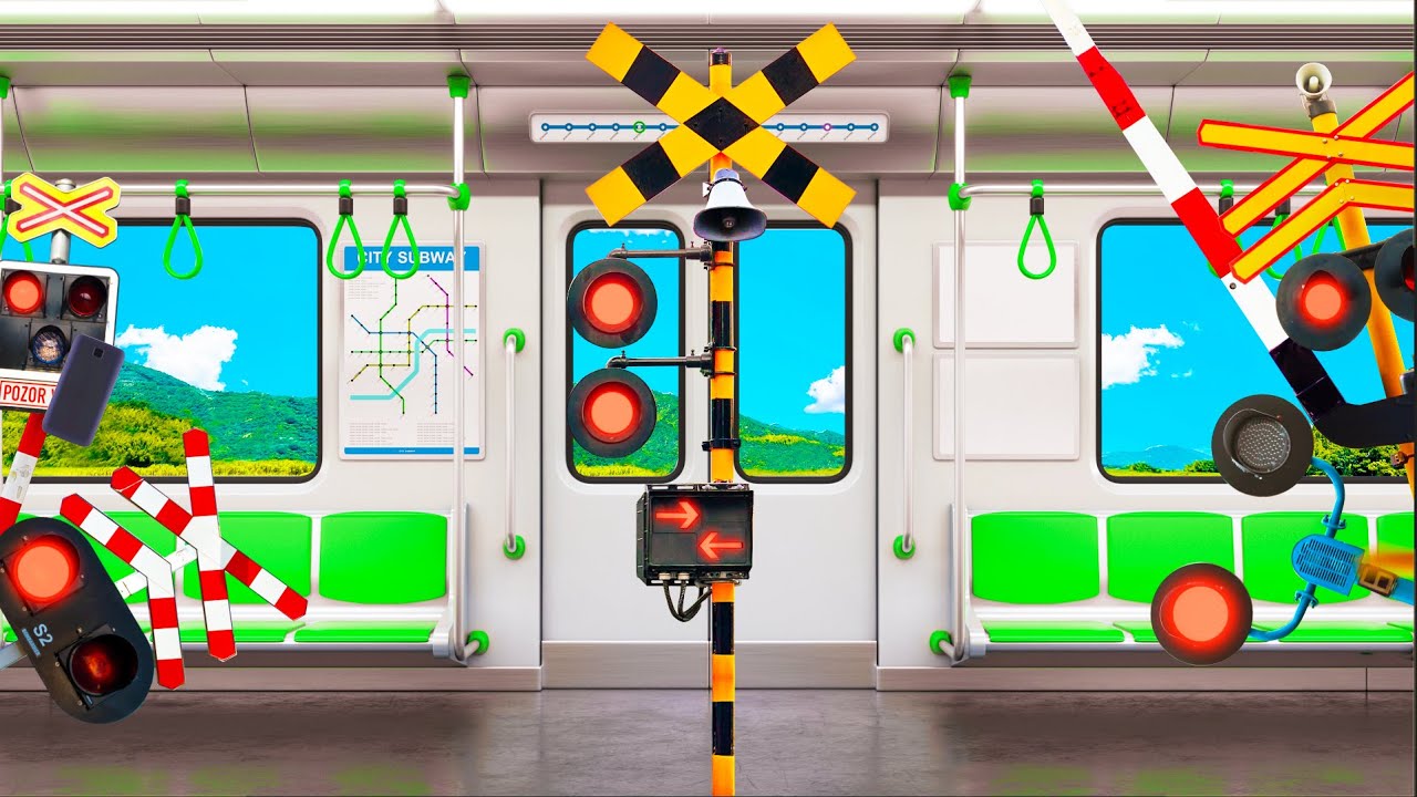 The Railroad Crossing Getting Carried Away Inside an Empty Train