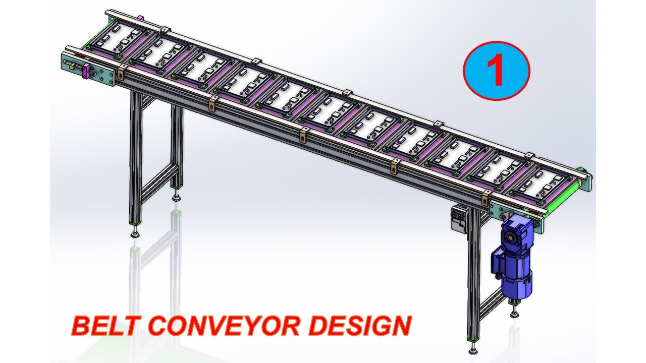 SOLIDWORKS - [Механическое проектирование] Ленточный конвейер-01