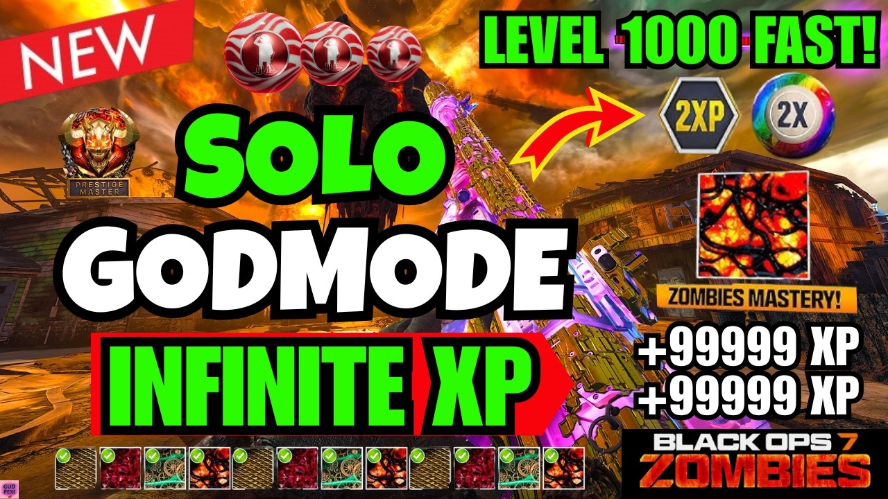 NEW BO7 SOLO GODMODE XP GLITCH AFTER PATCH! BROKEN SOLO XP FARM + LEVEL 1000 FAST | BO7 ZOMBIES