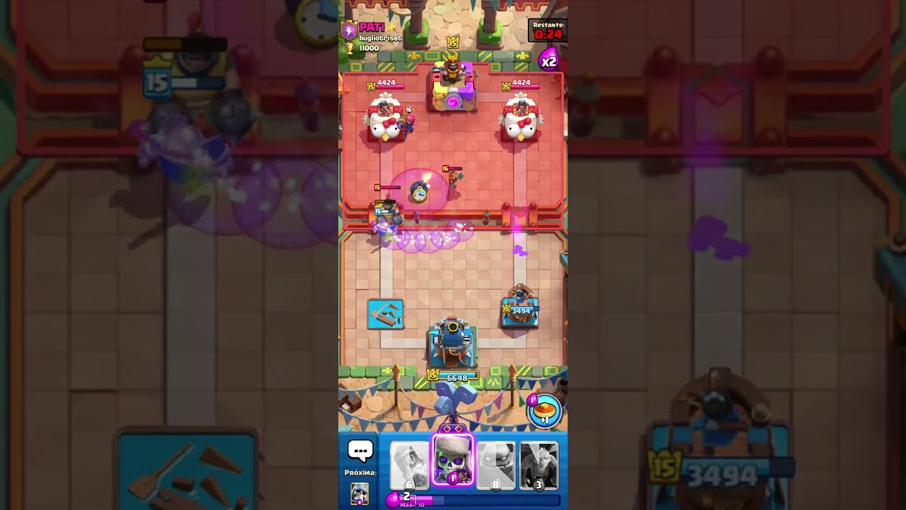 Jogando clash royale 