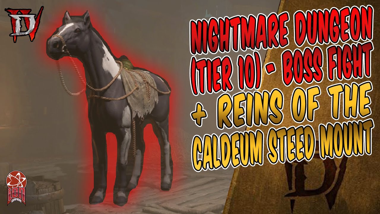 DIABLO 4 [PS5] - BARBARIAN - NIGHTMARE DUNGEON TIER 10 + REINS OF THE CALDEUM STEED MOUNT
