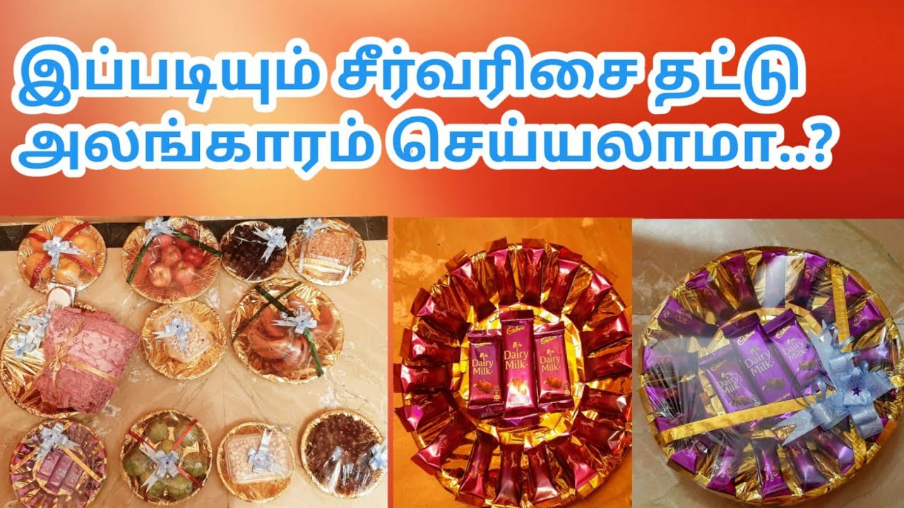 how to decorate seer varusai plate/plate decoration idea/twinkling twin sisters /wedding plate tray