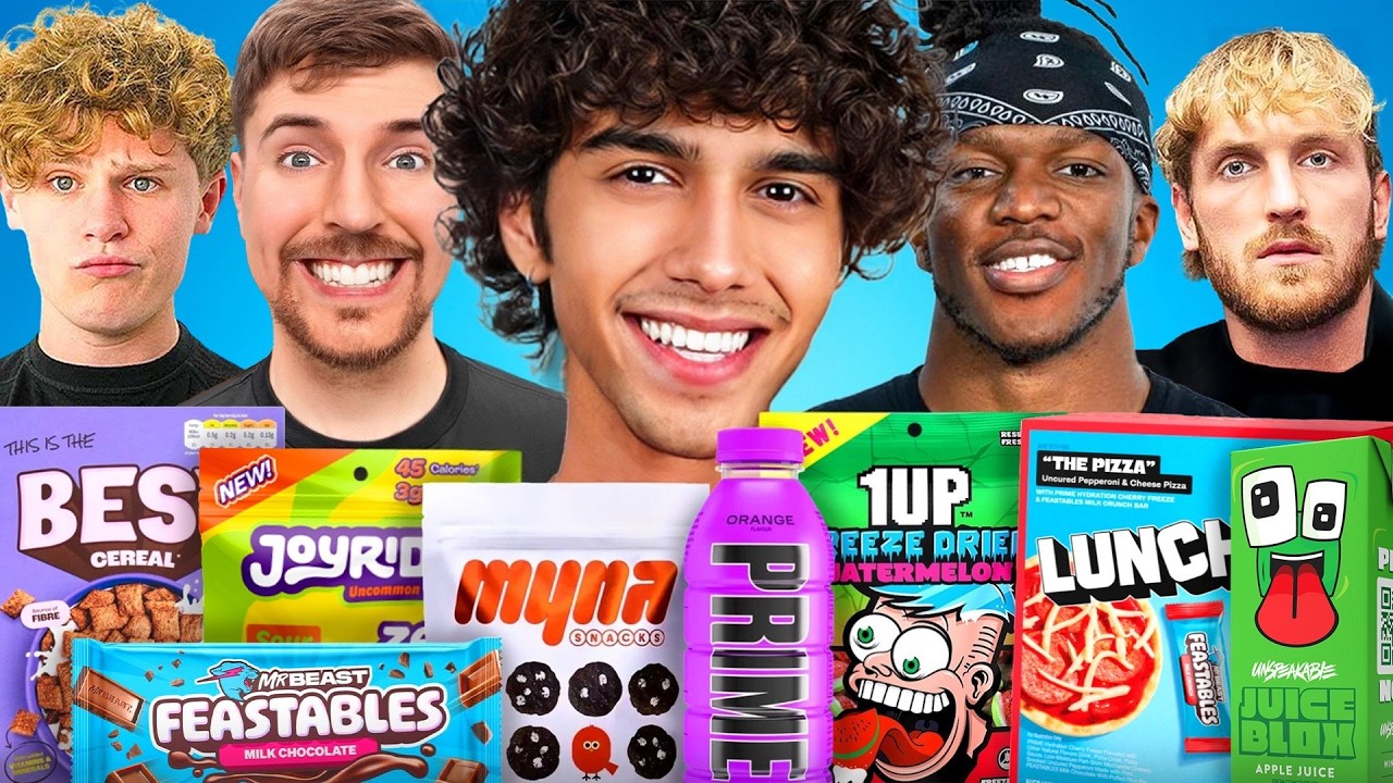Пробую ВСЕ ПРОДУКТЫ YOUTUBER!