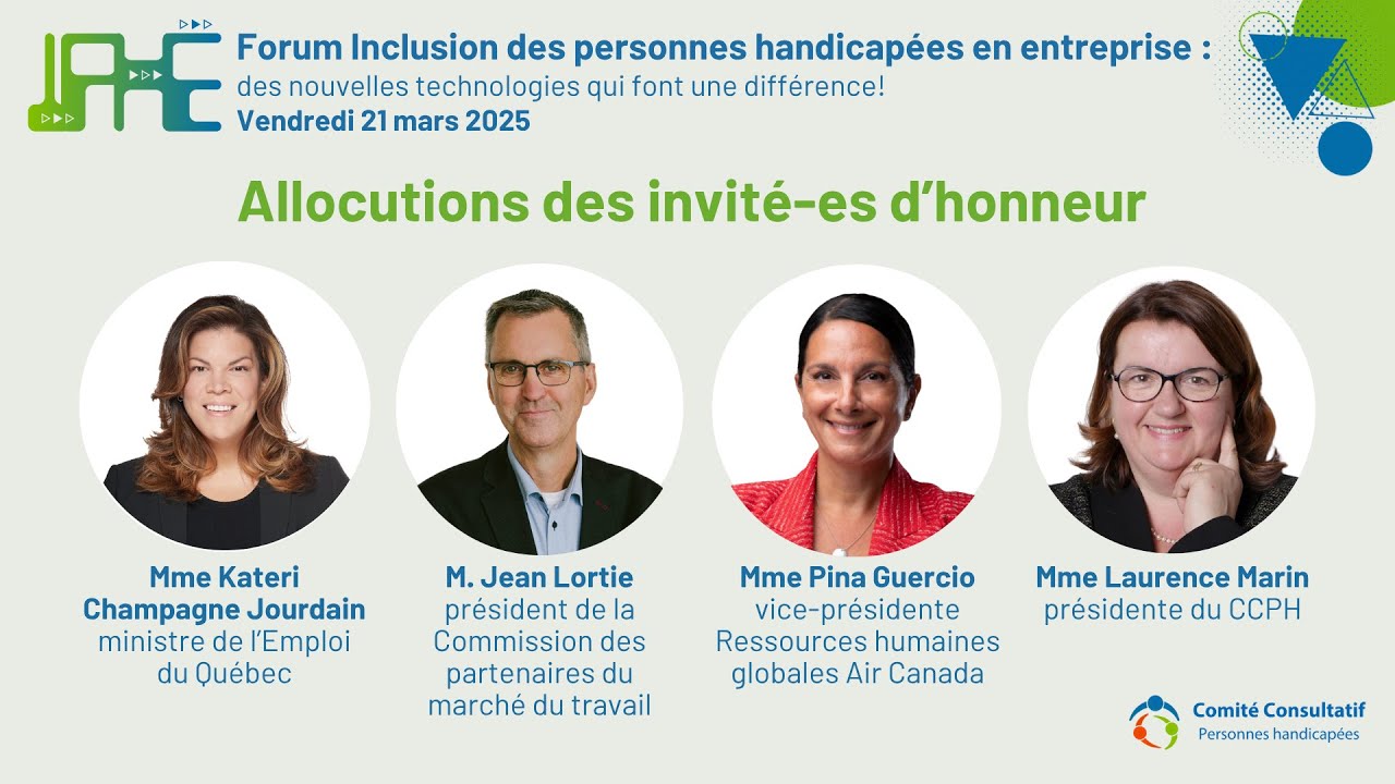 Allocution d'ouverture du Forum du CCPH