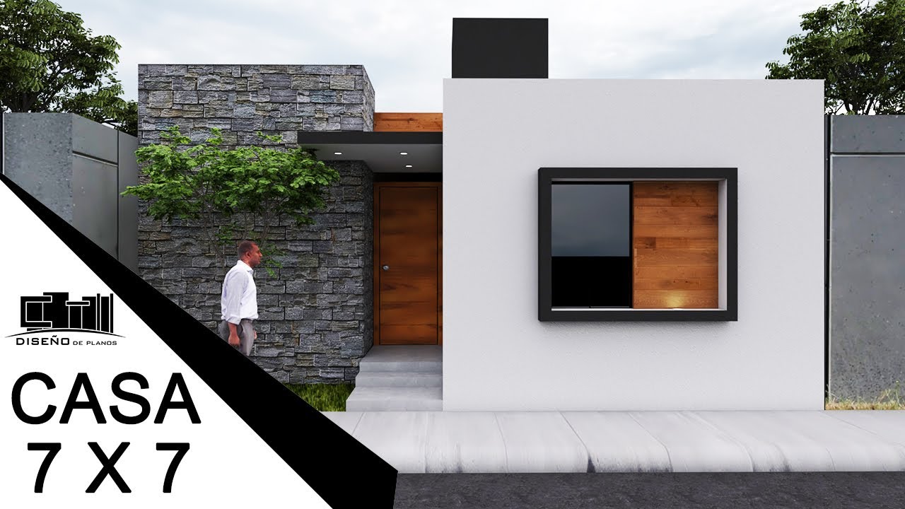 PLANOS DE CASAS PEQUE&Ntilde;AS DE 7 X 7 METROS / 1 PISO
