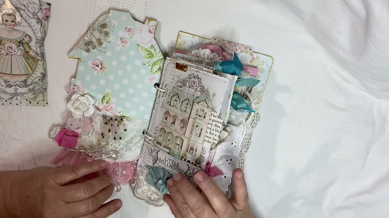 Absolutely Darling little Doll House Journal made with the brilliant papers from Pixie Dust Files!