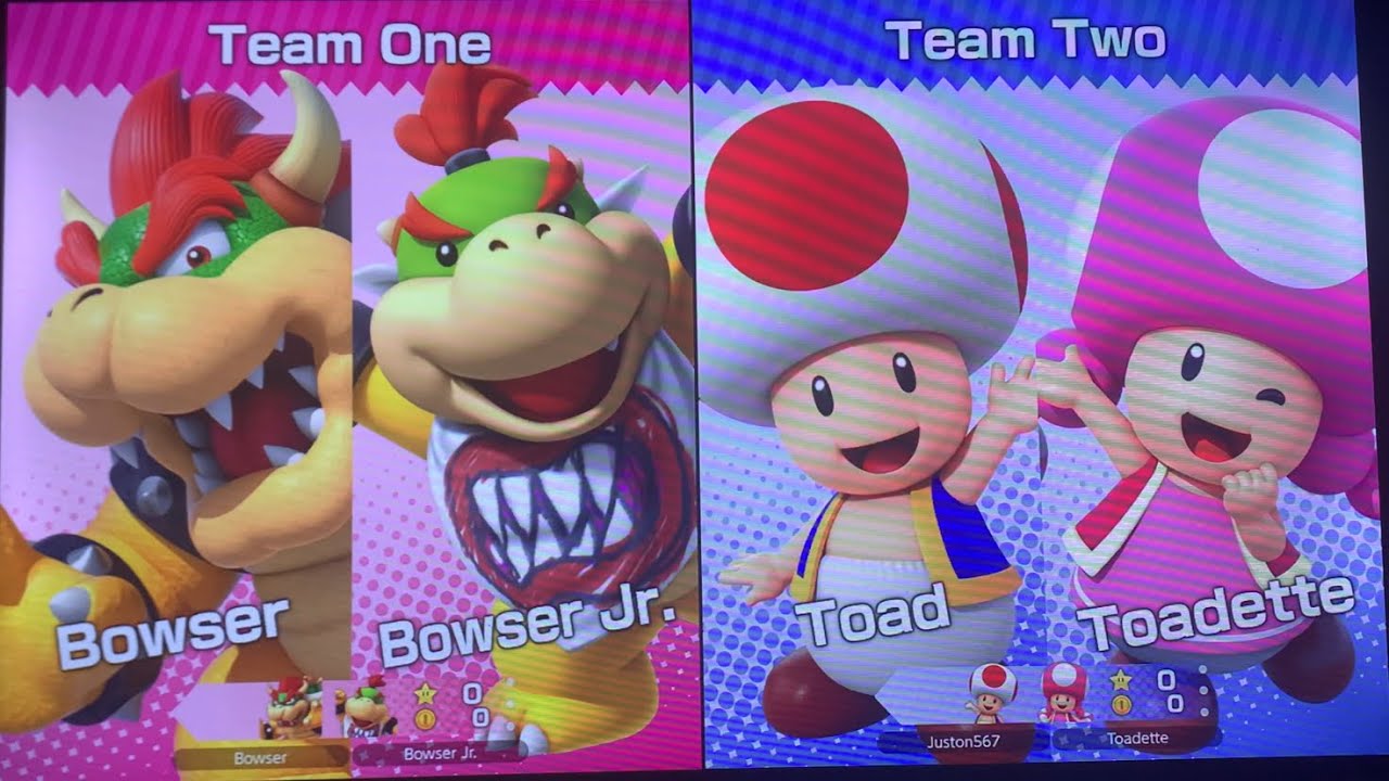 2v2 King Bowser’s Keep (Toad & Toadette VS Bowser & Bowser Jr) Part 1/2