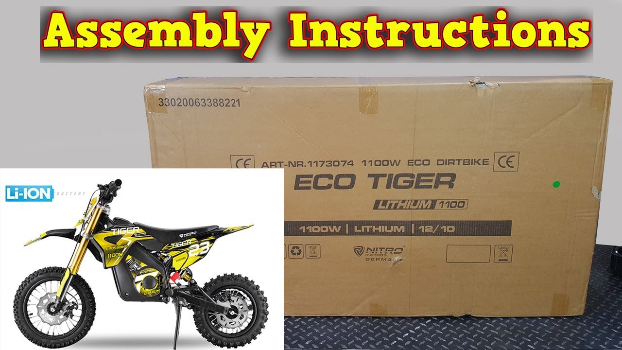 Инструкции по сборке Tiger 1100W 36V Electric Cross Bike от Nitro Motors