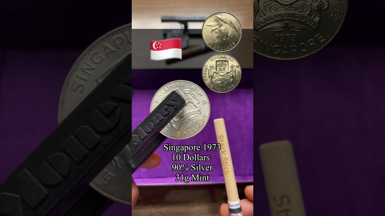 Singapore 1973 10 Dollar Coin - Ping Test