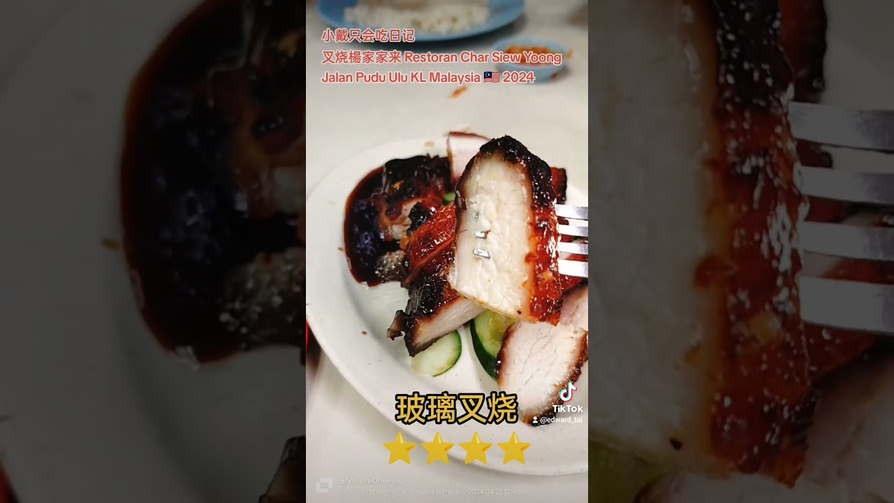 小戴只会吃日记 叉烧楊家家来 Restoran Char Siew Yoong Jalan Pudu Ulu KL Malaysia 🇲🇾 2024